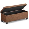 SONGMICS Storage Ottoman, Storage Bench, Tufted Entryway Bedroom Bench, 17.7