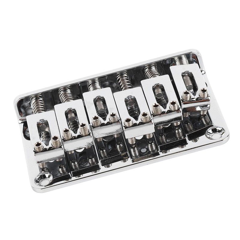 6 String Guitar Bridge Replacement Zinc Alloy Electric Guitar Saddle