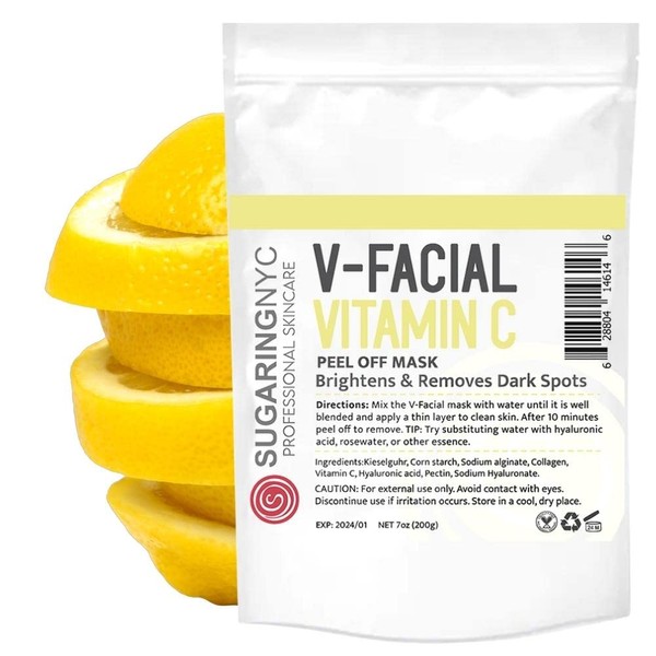 Vajacial Jelly Mask Vitamin C with Citric Elements V-Facial by Sugaring NYC 7oz 200g