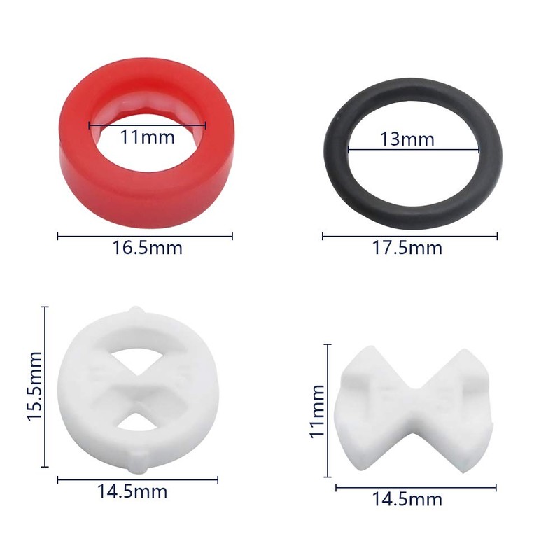 YPLonon Tap Cartridges Replacement 8PCS Ceramic Discs and Silicon Washers