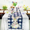 XIANNVXI Rabbit Table Runner Easter Table Runner Rabbit Easter Decoration