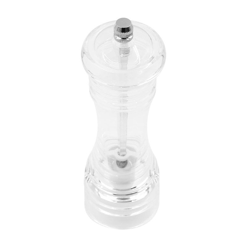 2pcs ZONADAH Transparent Pepper Mill 6 Inch Manual Salt Pepper