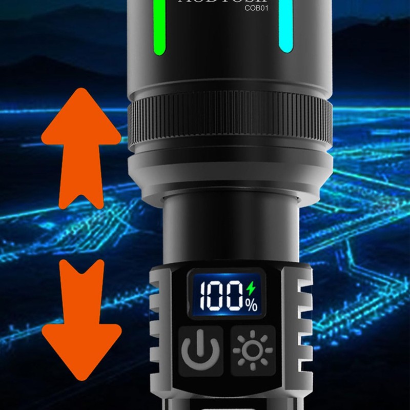 AODTOSIP 3 Pack 100,000LM High Lumens COB LED Flashlights,Super Bright