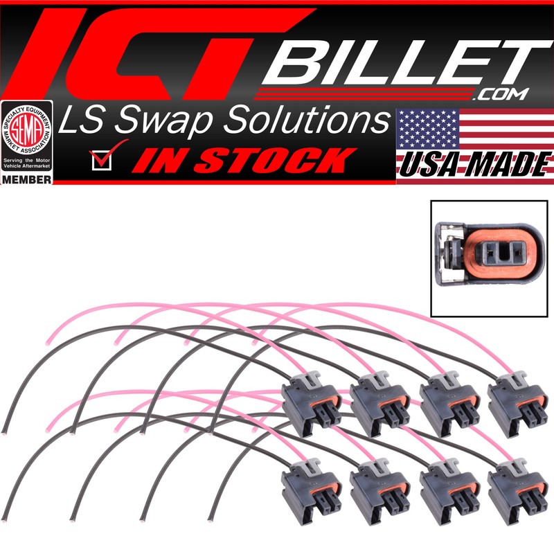 ICT Billet LS Truck Fuel Injector Wire Connector Pigtail Plug