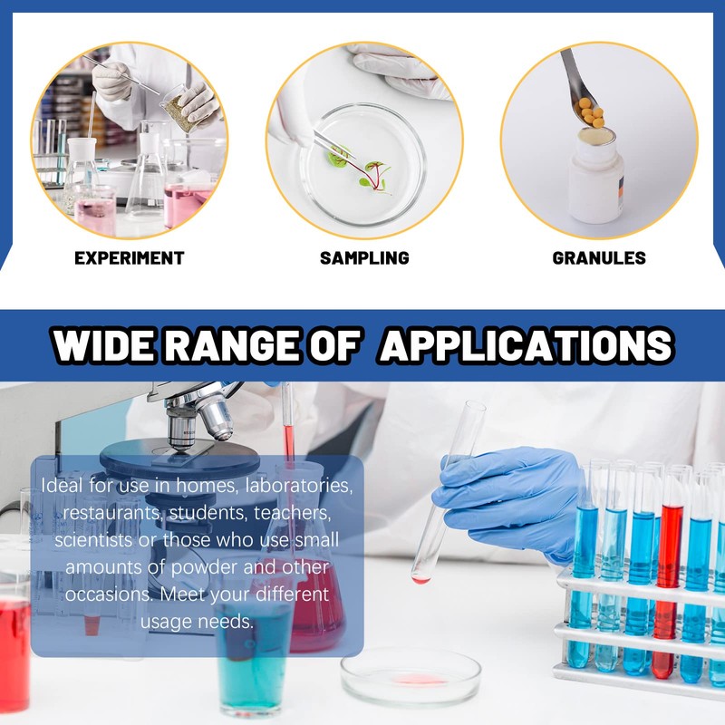 Glarks 14Pcs Capsule Filling Micro Lab Spoon Kits Sampling Spoon