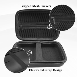 ROEOWENE Bag for SUPVAN E10 Label Printer, Labelling Device, Mini Printer, Protective Case for Nelko P21/NIIMBOT D11/Pristar P15 Bluetooth Labelling Device, Portable Label Printer (Bag Only)-Black1