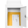 Through-The-Wall Mail Drop Box with Adjustable Chute with Key Lock,