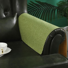 Hittun Sofa Arm Cover,Non Slip Couch Arm Cover Washable Recliner Chair Armrest Covers Protectors Set of 2 Wavy Border Armrest Covers for Sofa (18" x24", Green)