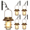 AOUNQ Solar Lanterns Outdoor Waterproof 4 Pack, Upgraded Brighter Hanging
