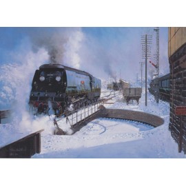 Bude 34006 West Country Southern Railway Engine Steam Train Christmas Xmas Card