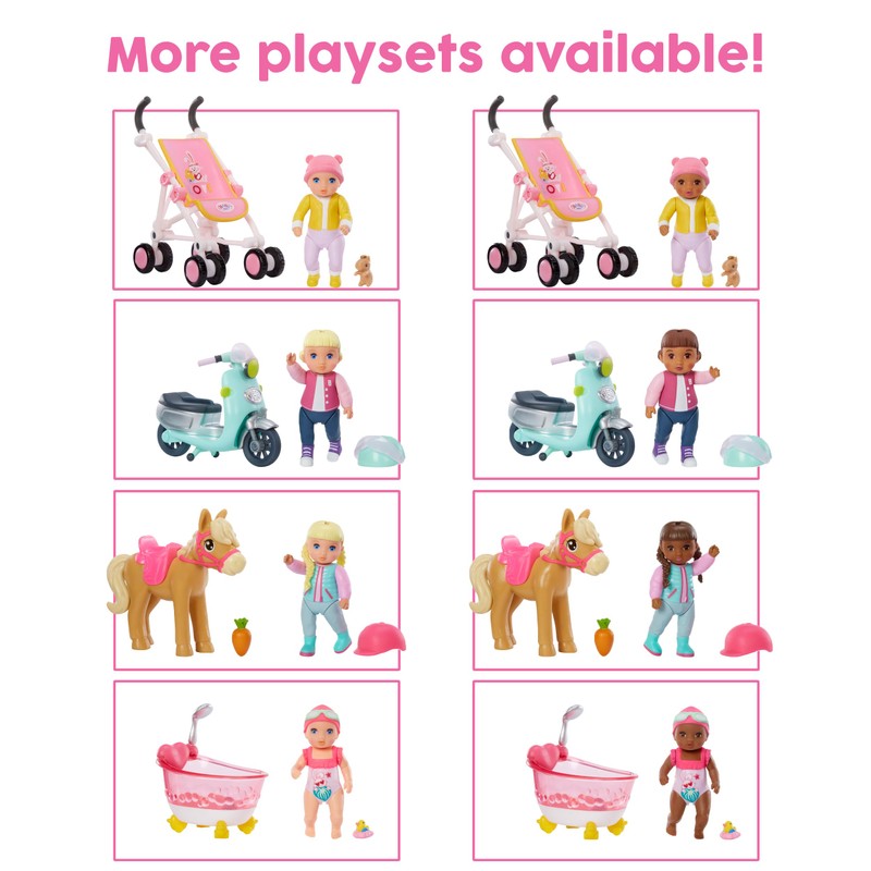 Baby Born MINIS Playset - Deep Skin Tone Doll with