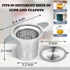 Tea strainer with lid/drip tray, extra fine mesh 304 stainless