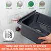 Freestanding Single Bowl Utility Sink, Kitchen Wall-Mounted Sink 16.9 x