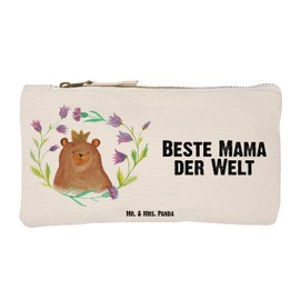 Mr. & Mrs. Panda Make Up Bag Bear Queen, White, Hand Drawn