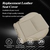 SecosAutoparts Tan Front Driver Side Bottom Perforated Microfiber Leather Replacement