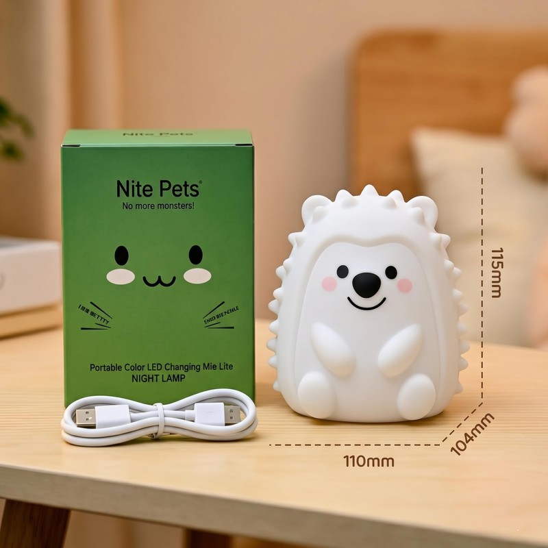 Squishy Night Light for Kids,9 Colors Baby Nursery Rechargeable Table