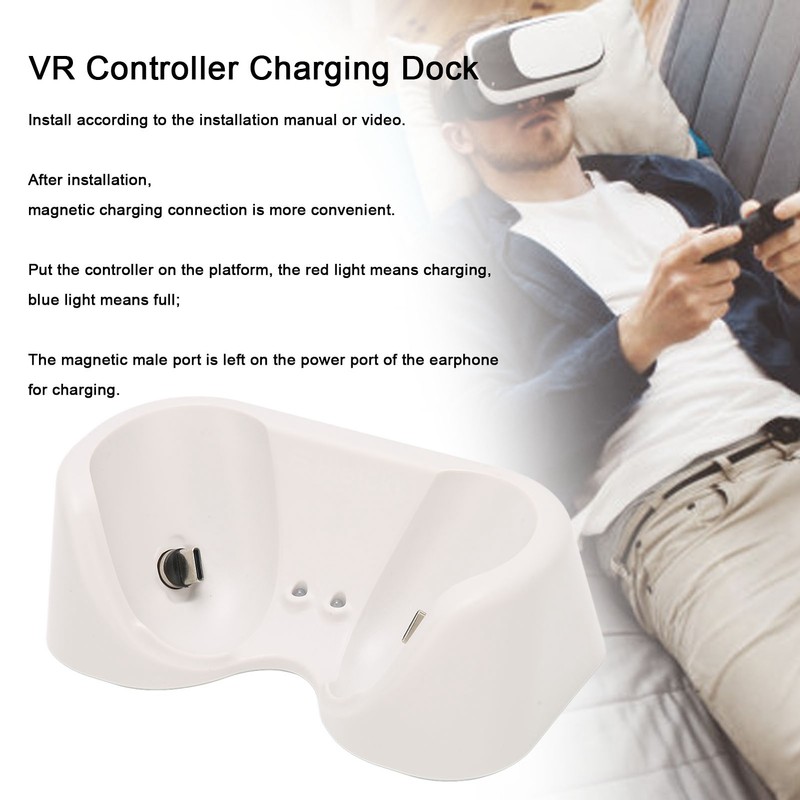 Magnetic Charging Station Set Rechargeable Battery VR Controller Charging Dock