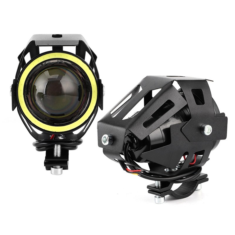 2PCS 12V 30W 3000lm U7 LED Angel Eyes Spotlight White