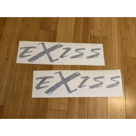 EXISS trailers Trailer Decals 12” (Set of 2) BLACK USA Horse Replacement