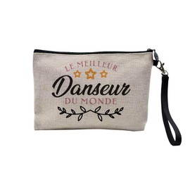 Canvas Bag - Le Best Le Meilleur du Monde Passion Work Leisure Sport Collegue Family - Linen Look Cosmetic Bag - Toiletry Bag - Purse, Dancer, Cosmetic bag