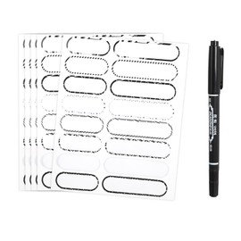 480Pcs Waterproof Bottle Labels,Self-Adhesive Water Bottle Labels,Self-Laminating Name Tag Stickers with Pen for Tumblers, Kids School Supplies, Kitchen Containers, Bins, and Outdoor Gear