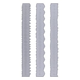 Set de 3 Reglas de Borde Irregular, Regla de Artesanía Metálica para Rasgado de Papel, Troqueles de Corte en Relieve