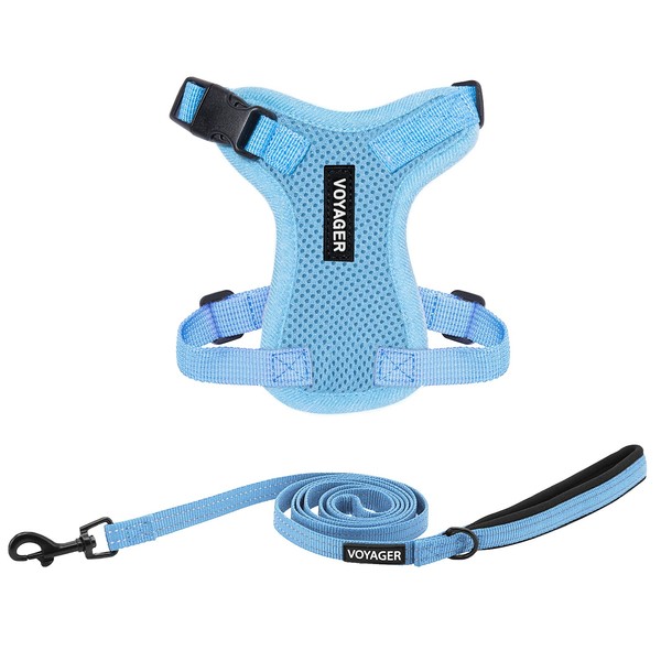 Voyager Step-in Lock Dog Harness w Reflective Dog Leash Combo
