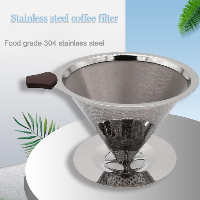Permanent Coffee Filter, Stainless Steel, Paper-Free Coffee Filter, Ideal Coffee