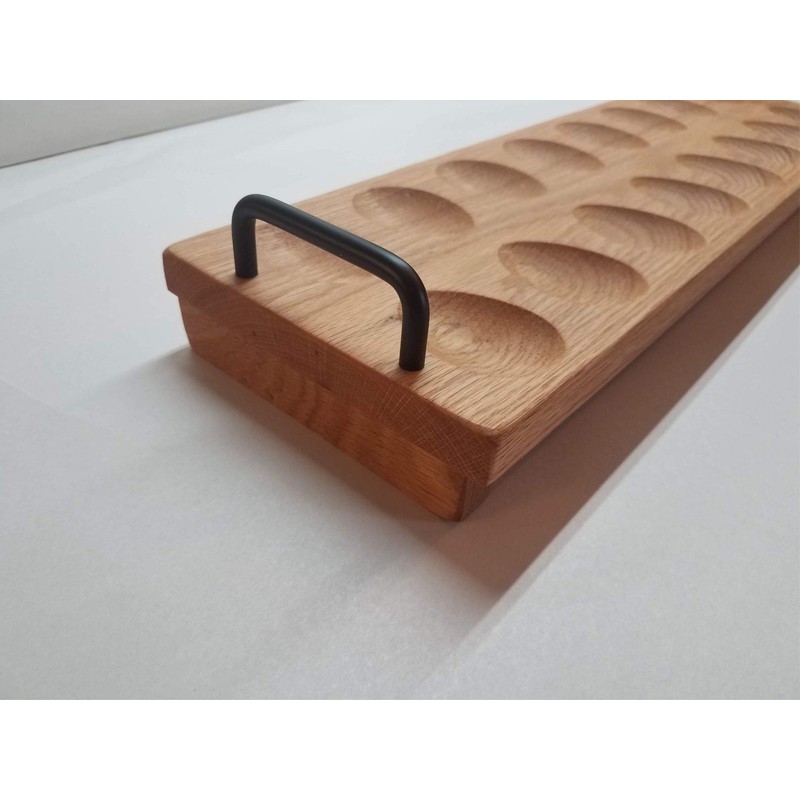 16 Count Egg Tray, Handcrafted Solid Wood, for Deviled Eggs,