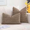 OTOSTAR Corduroy Decorative Throw Pillow Covers 16x24 Inch Super Soft