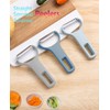 HEYCROWN Vegetable Peeler Set 3-Piece Potato Peelers for Veggie, Fruit