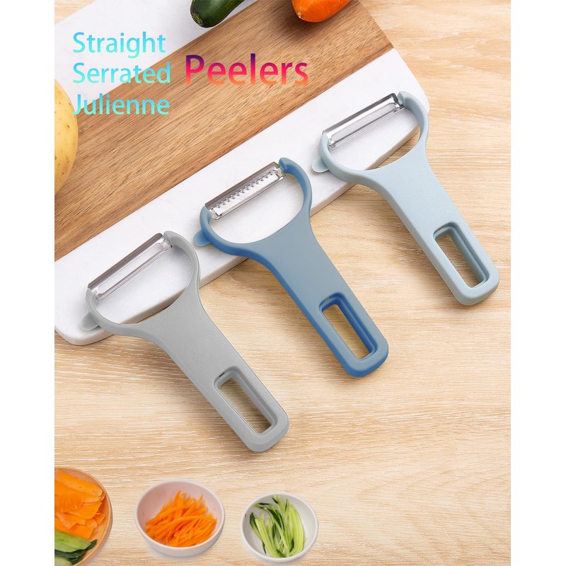 HEYCROWN Vegetable Peeler Set 3-Piece Potato Peelers for Veggie, Fruit