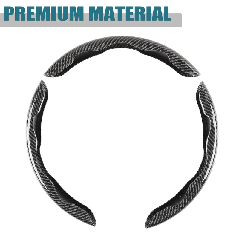 GIANT PANDA Carbon Fibre Pattern 3 Piece Steering Wheel Cover