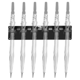 Extreme Max 5001.6724 Wall-Mount Aluminum 6-Mount Umbrella Holder for Enclosed Trailer, Garage, Shop - Black