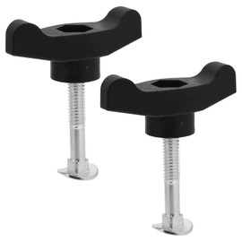 SUPVOX 2 Sets T-Handle Bolts and Nuts for Lawn Mower, Universal Wing Handle Knob, Compatible with Models 689-00600, 106-4161, 92-22602, Easy to Install, Black, Metal Abs