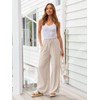 LILLUSORY Linen Wide Leg Pants Womens Palazzo Flowy Beach Vacation