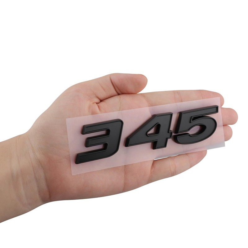 UpAuto 2 pcs 345 Emblem Badge 3D Self-Adhesive Nameplates 345