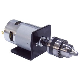 BEMONOC 775 DC Motor 12 V 12000 RPM Prensa de torno con portabrocas de mano en miniatura y soporte motor de alta velocidad 775 DC para montaje DIY