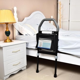 Bed Rail for Elderly Adults – Adjustable Bed Safety Rail & Bedside Support Handle – Bed Assist Rail for Getting In and Out of Bed – Adult Bed Guard for Seniors & Disability Aids