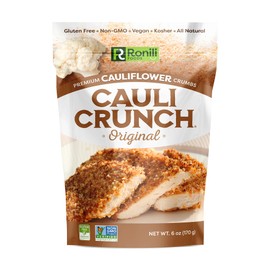 Cauli Crunch | Original Gluten Free Cauliflower Bread Crumbs – Bread-Free Breadcrumbs, Certified Gluten Free + NON-GMO, Vegan, Kosher Bread Crumbs, All Natural (Original)