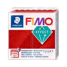 Fimo Effect Modelling Clay, Red Glimmer, 57 g