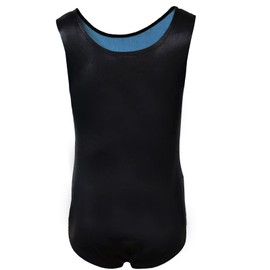 FINGER TEN Gymnastics Leotard, Girls' Short-Sleeved Long-Sleeved Ballet Leotard, Gymnastics Training, Gymnastics Bodysuit, Dance Dress, Ballet Dress (Cyan, Day 12A (11-12 Years))