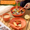 Homquen 6-Piece Camping Mess Kit with Bowl, Plate, Cup, Spoon,