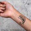 Azeeda 4 x 'Chamäleon auf Ast' Temporäre Tattoos - Wasserfest,