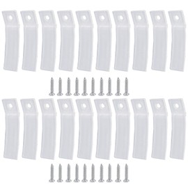 Joyangy 20Pcs Non-Slip Drawer Stops, Clear PVC Plastic Drawer Stoppers with Stainless Steel Screws, Furniture Repair Tool for Dresser Chest Bottom, 2.36 x 0.63 x 0.08 Inch