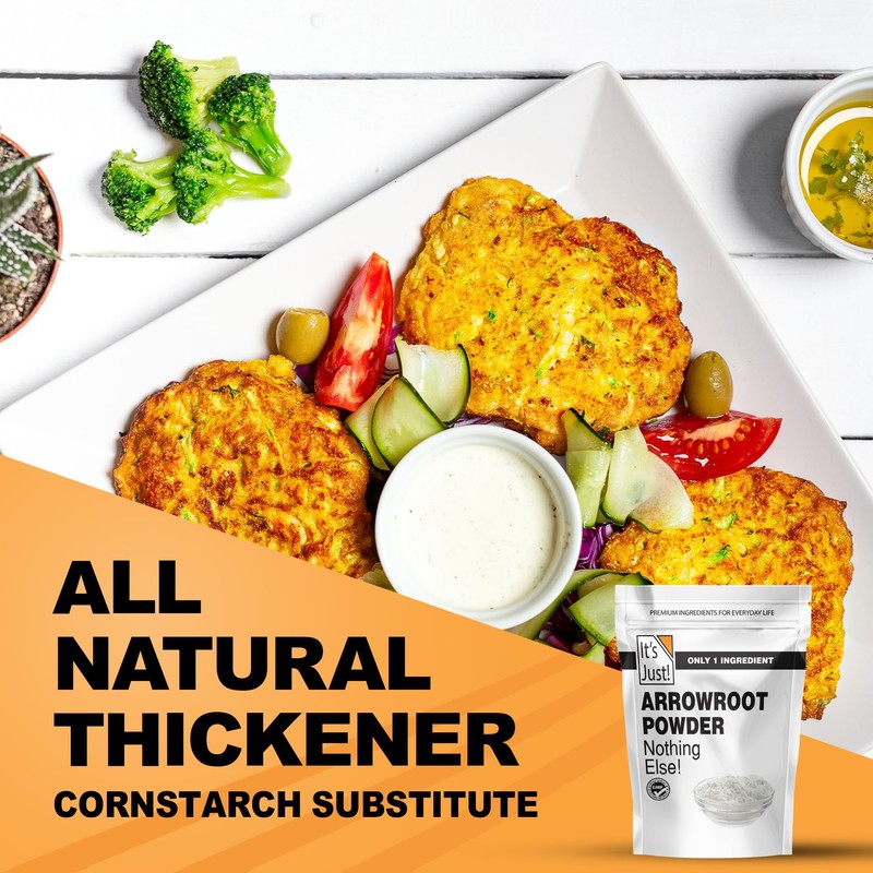It's Just - Arrowroot Powder, 8oz, Natural Thickener, Gluten-Free, Dairy-Free,