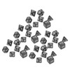 35Pcs Plastic Dice Kit Pearl Pattern White Numbers Polyhedral Dices