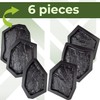 Betonex 6 pcs Flagstone Molds ABS 2mm Cement Mold -
