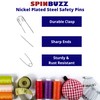 SPINBUZZ Safety Pins 4 Sizes Pack of 210 Nickle Plated