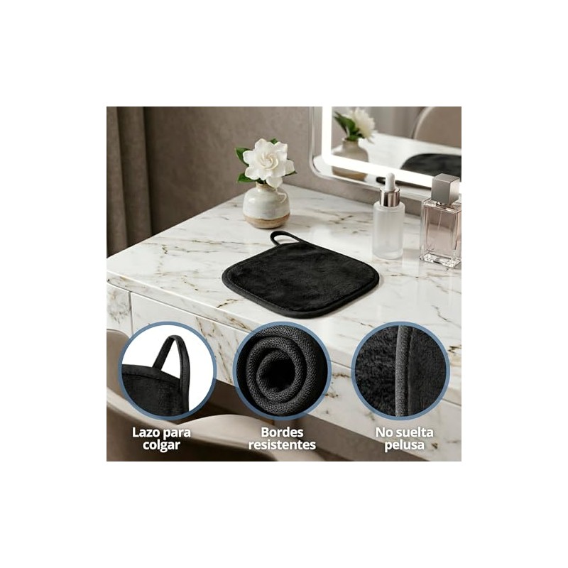 Triko 12 Pads Desmaquillantes Reutilizables de Microfibra con Bolsa de